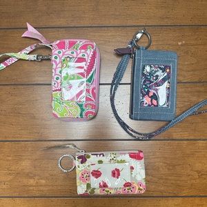 Vera Bradley wallet and card case bundle